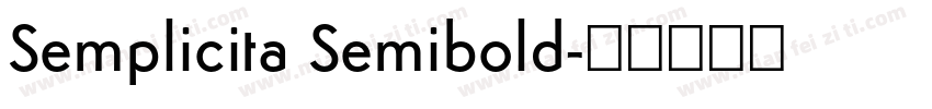 Semplicita Semibold字体转换